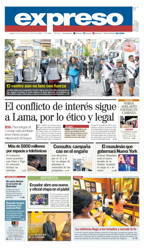 Cover of Diario Expreso