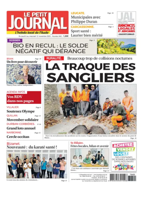 Cover of Le Petit Journal - L'hebdo local de l'Aude