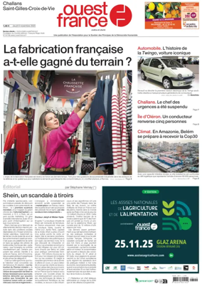 Cover of Ouest France (Challans / Saint-Gilles-Croix-de-Vie)