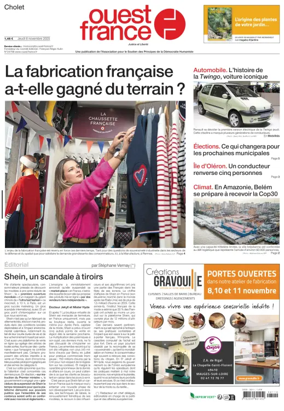 Cover of Ouest France (Cholet)