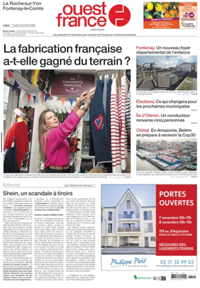 Cover of Ouest France (La Roche-sur-Yon)
