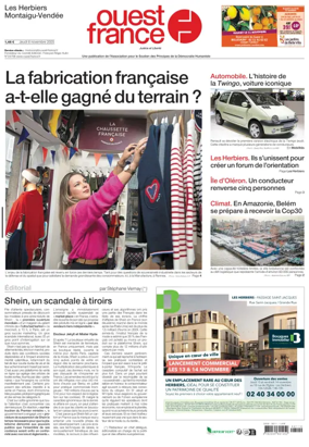 Cover of Ouest France (Les Herbiers / Montaigu)
