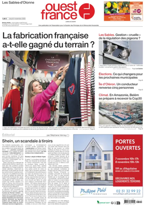 Cover of Ouest France (Les Sables-d'Olonne)