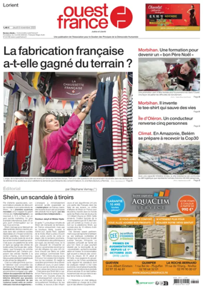 Cover of Ouest France (Lorient)