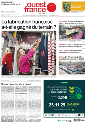 Cover of Ouest France (Saint-Nazaire)