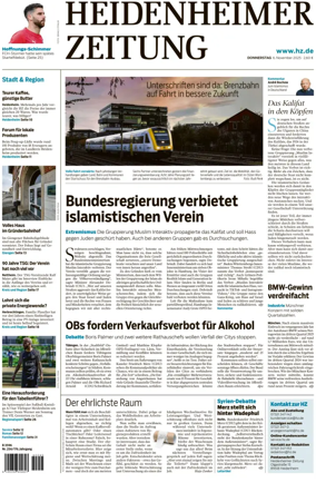 Cover of Heidenheimer Zeitung
