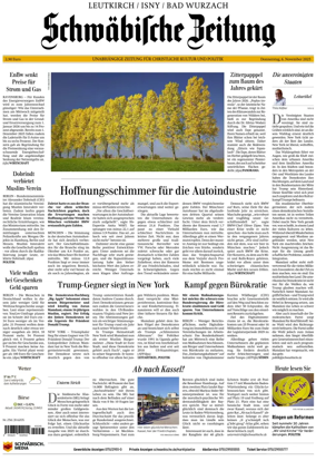 Cover of Schwaebische Zeitung (Leutkirch / Isny / Bad Wurzach)