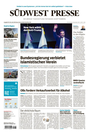 Cover of Südwest Presse (Ulm)