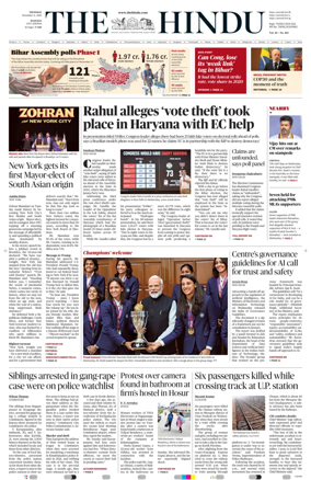 Cover of The Hindu (Madurai)