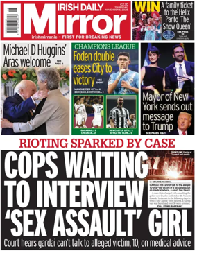 Cover of Irish Daily Mirror