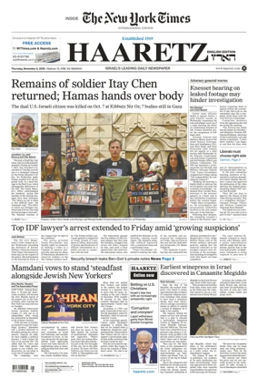 Cover of Haaretz english edition