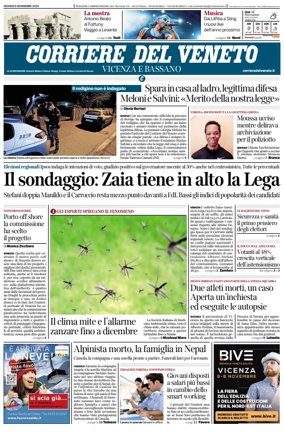Cover of Corriere del Veneto (Vicenza e Bassano)