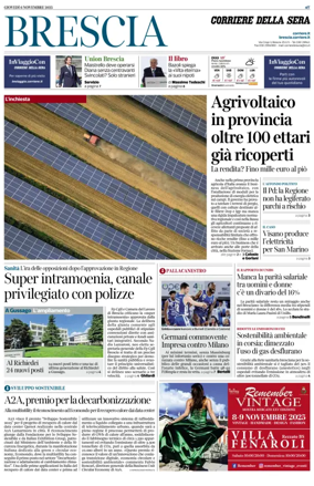 Cover of Corriere della Sera (Brescia)