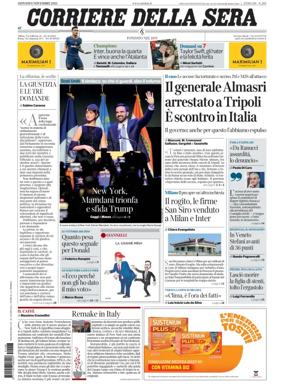 Cover of Corriere della Sera 