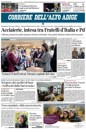 Cover of Corriere dell'Alto Adige