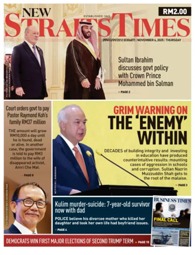 Cover of New Straits Times