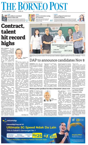 Cover of The Borneo Post (Sabah)