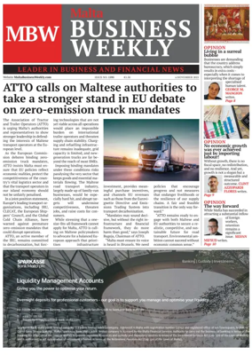 Cover of The Malta Business Weekly