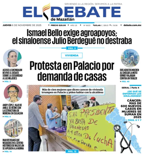 Cover of El Debate de Mazatlan