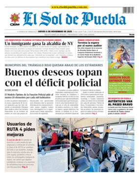 Cover of El Sol de Puebla