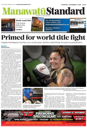 Cover of Manawatu Standard
