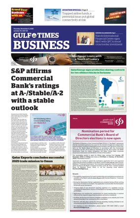 Cover of Gulf Times Business