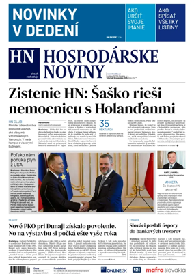 Cover of Hospodárske noviny