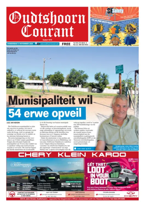 Cover of Oudtshoorn Courant