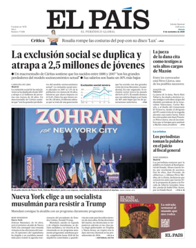 Cover of El País (Valencia)