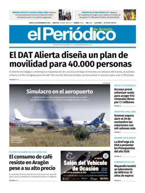 Cover of El Periódico Aragón