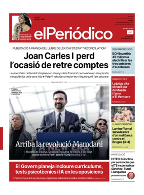 Cover of El Periódico de Catalunya (Català)