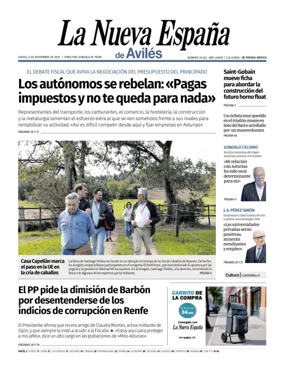 Cover of La Nueva España (Avilés)