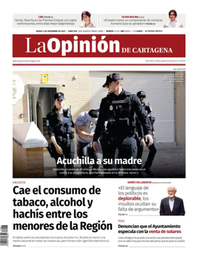 Cover of La Opinion de Murcia (Cartagena)