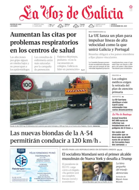 Cover of La Voz de Galicia (Lugo)