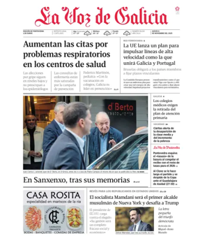 Cover of La Voz de Galicia (Pontevedra)