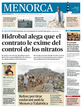 Cover of Menorca Diario Insular
