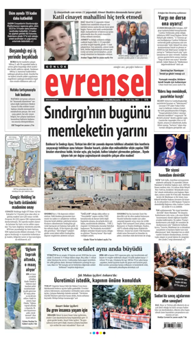 Cover of Evrensel Gazetesi