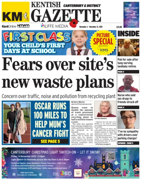 Cover of Kentish Gazette Canterbury & District