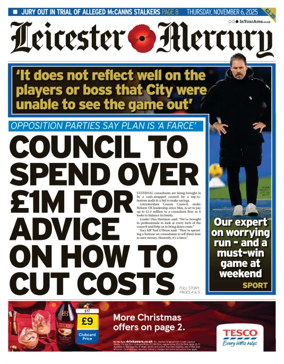 Cover of Leicester Mercury