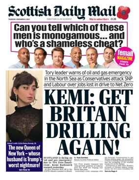 Cover of Scottish Daily Mail