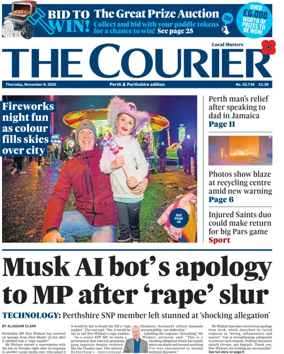 Cover of The Courier & Advertiser (Perth and Perthshire Edition)