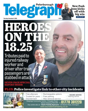 Cover of The Peterborough Evening Telegraph