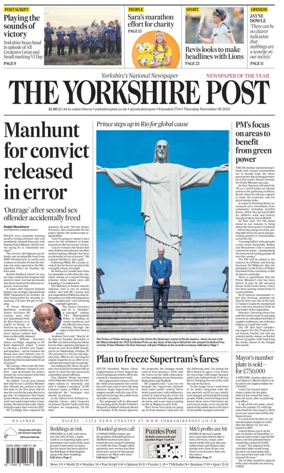 Cover of Yorkshire Post