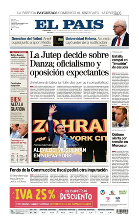 Cover of El Pais (Uruguay)