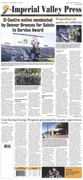 Cover of Imperial Valley Press