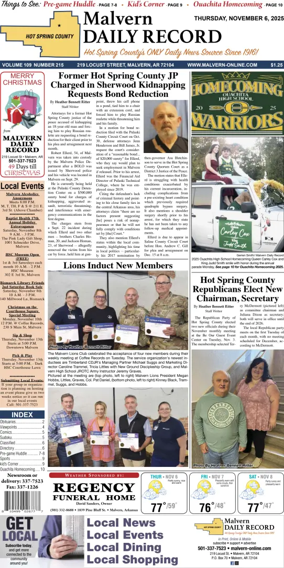 Cover of Malvern Daily Record