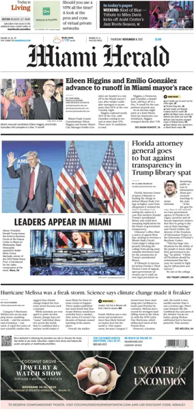 Cover of Miami Herald