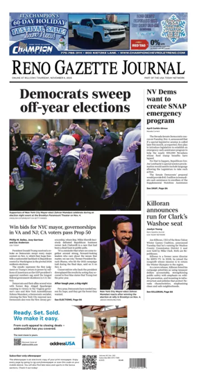 Cover of Reno Gazette Journal