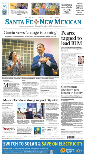Cover of Santa Fe New Mexican