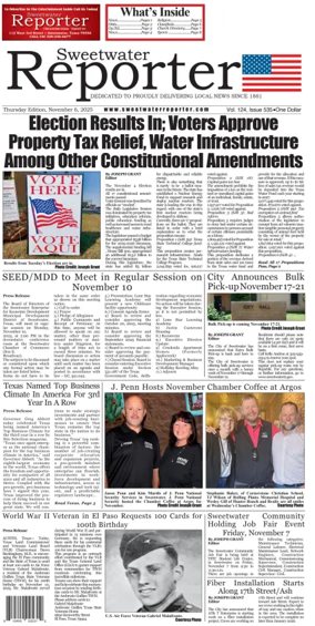 Cover of Sweetwater Reporter